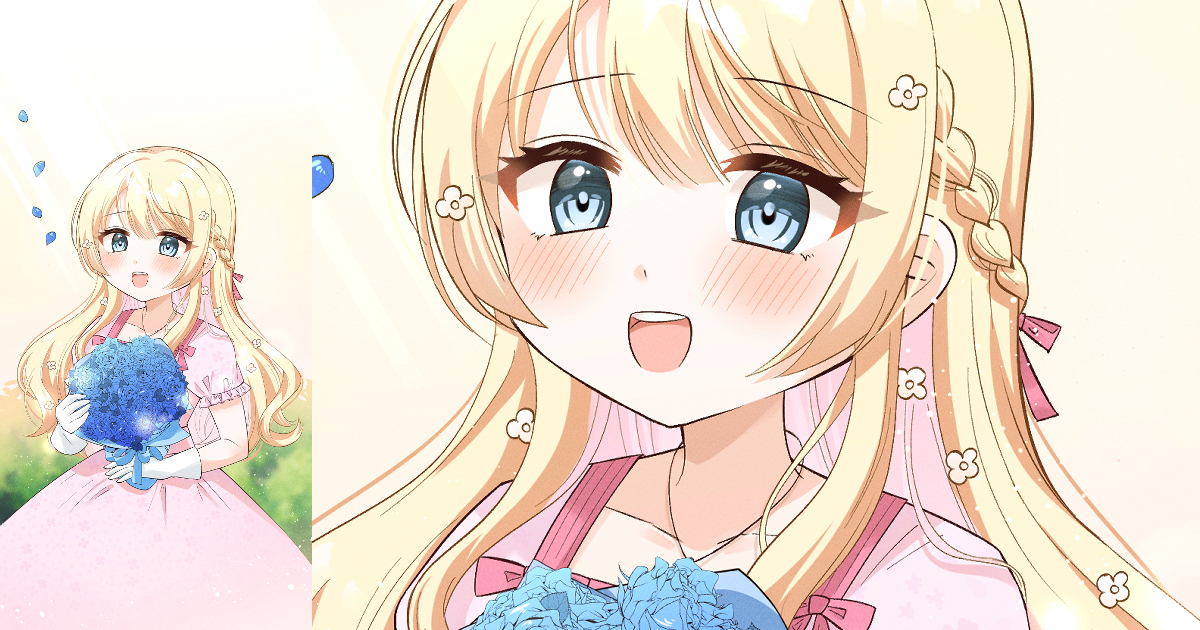 令嬢系風作品『下書き～仕上げ』